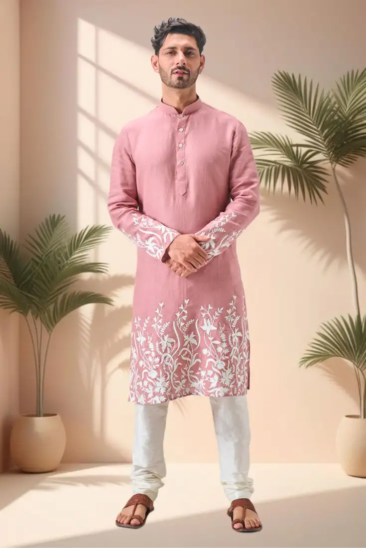 Gold embroidered net kids lehenga choli