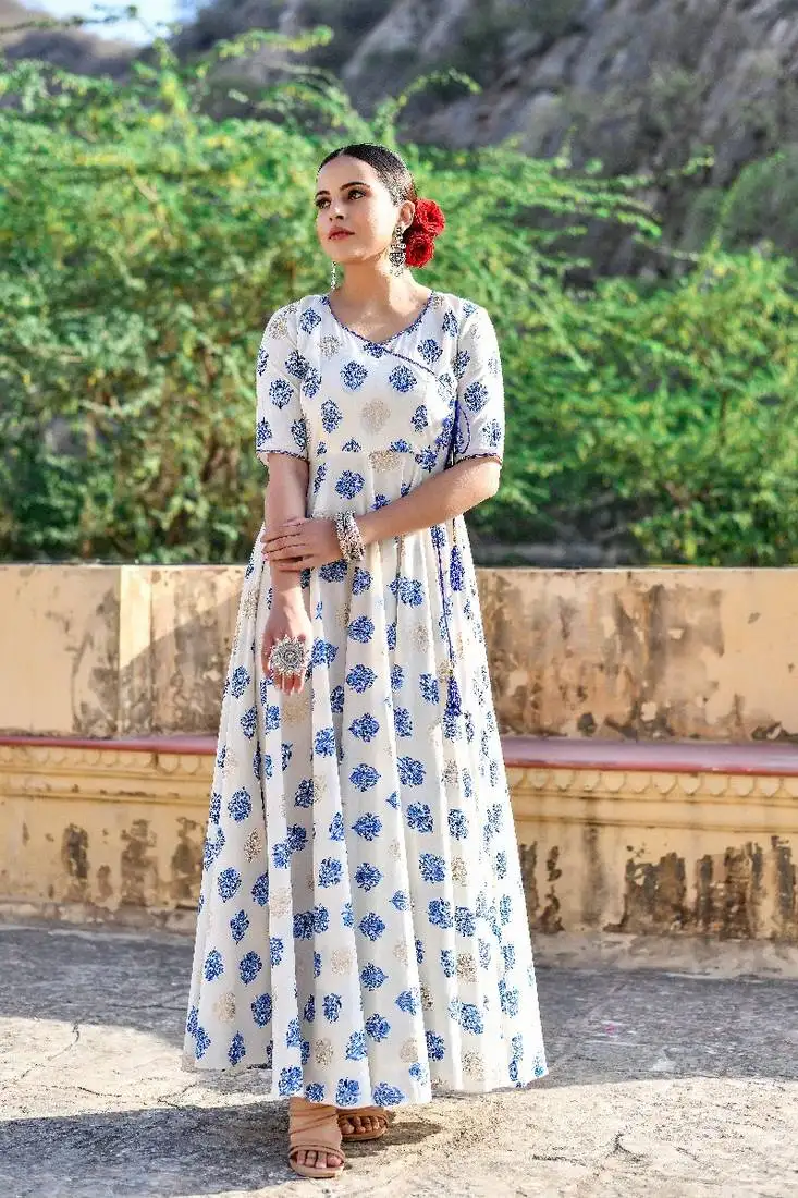 Off white empire ethnic dress