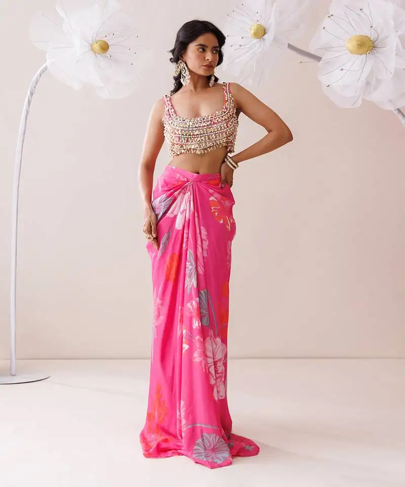 Pink crepe co-ord set