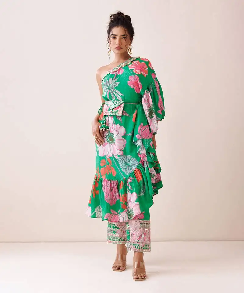 Mint green crepe co-ord set