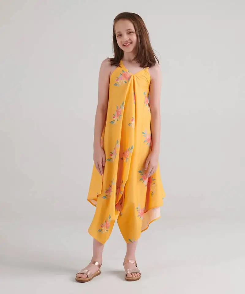 Amber yellow palazzo jumpsuit kids