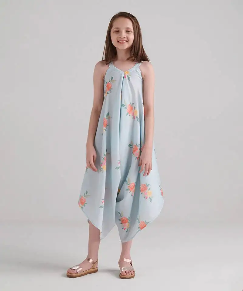 Baby blue palazzo jumpsuit kids