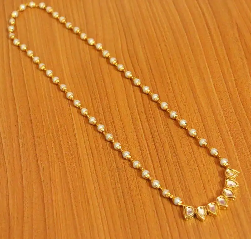 White pearl mangalsutra