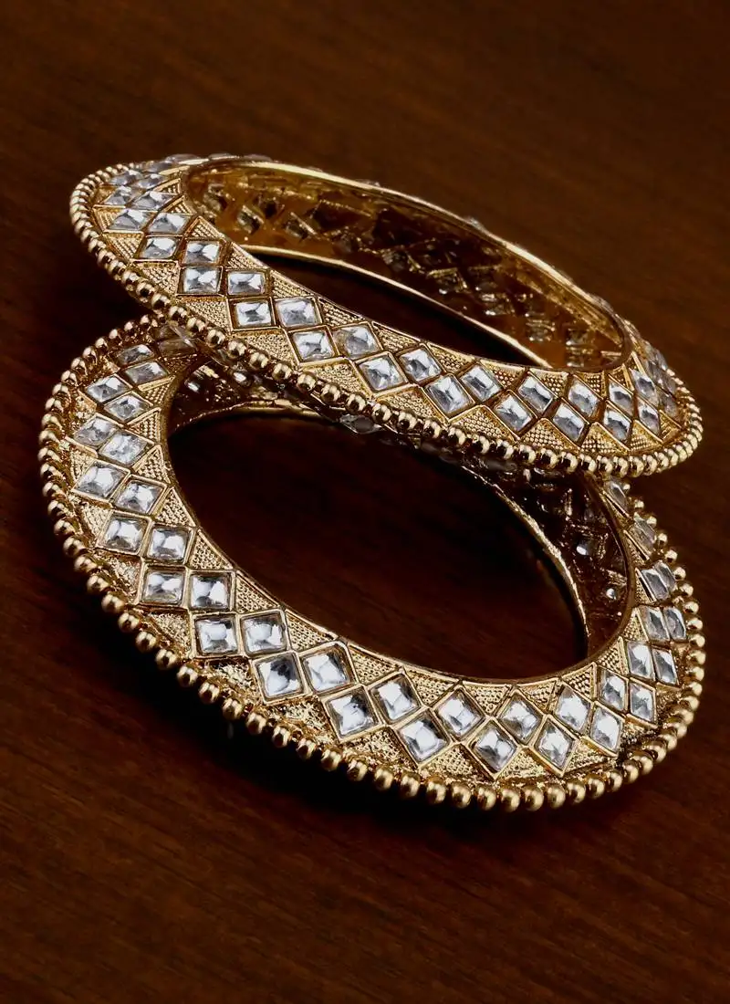 Antique look kundan bangles bd705