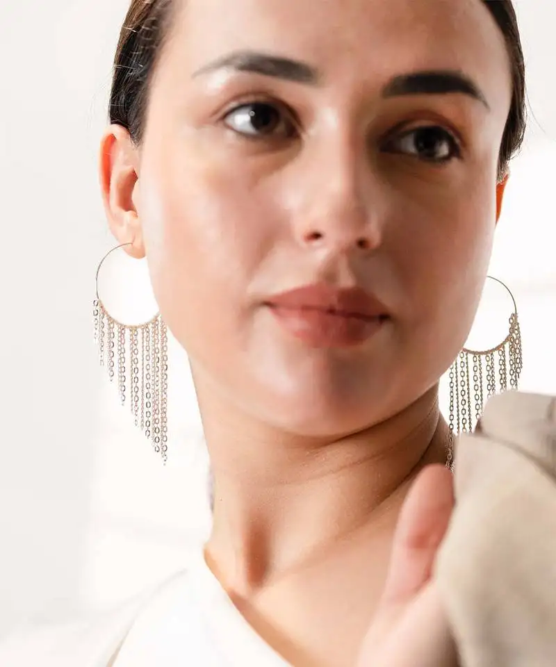 Silver luminance earrings