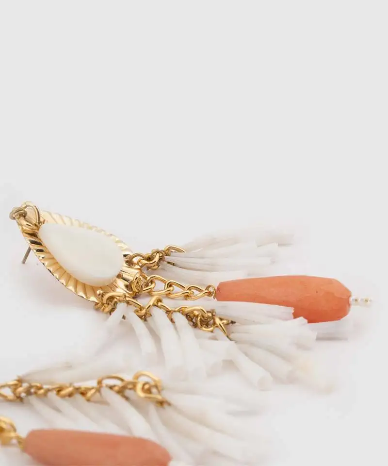 White lustrous whisper earrings