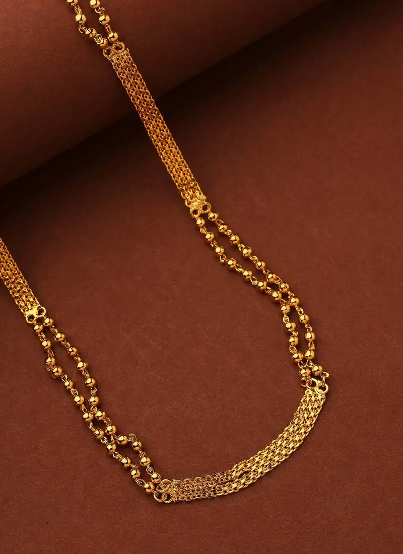 2- layered gold necklace for women