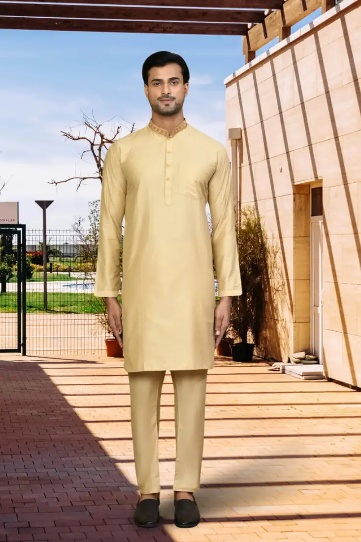 Magenta embroidered georgette islamic kaftans with sun-proof hijab.