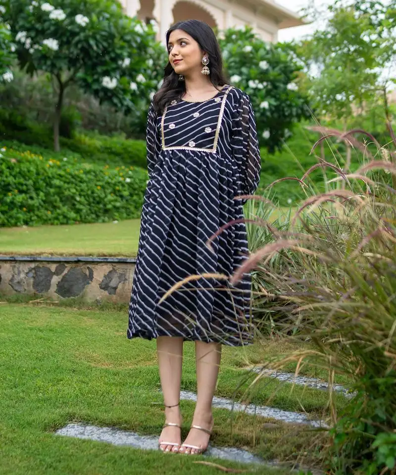Black leheriya dress