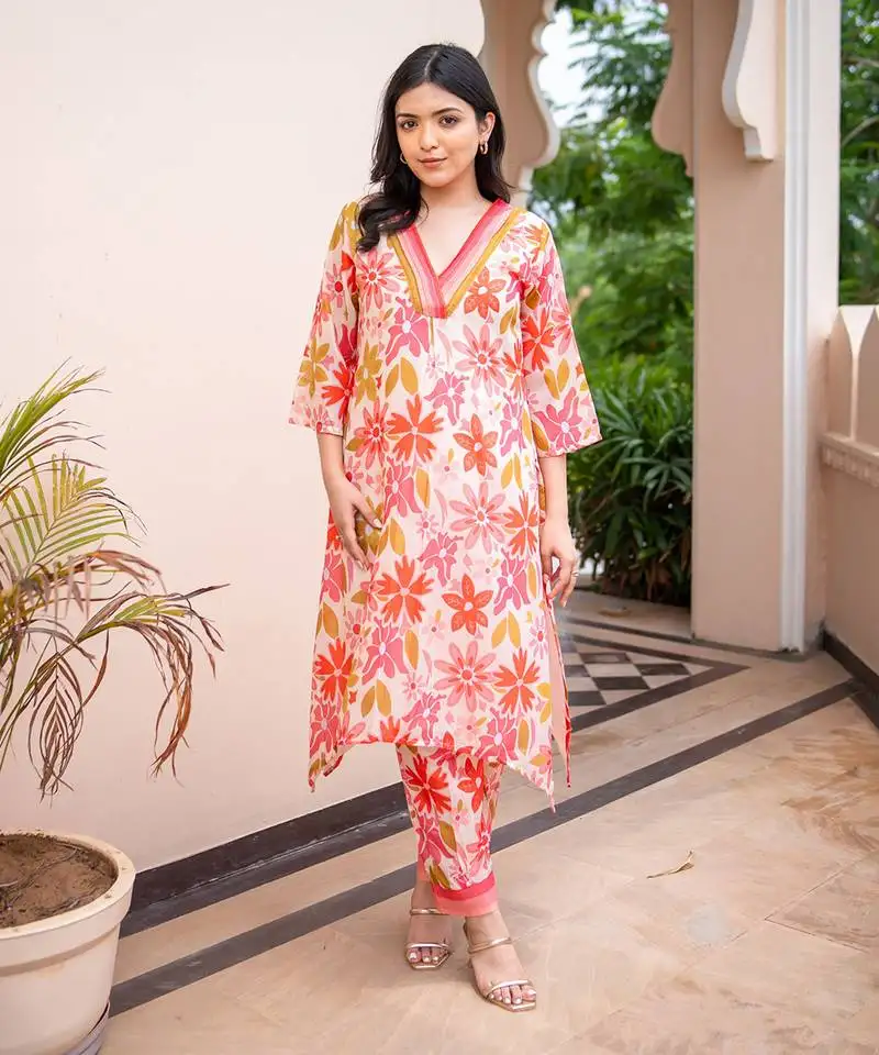 Floral rush kurta set