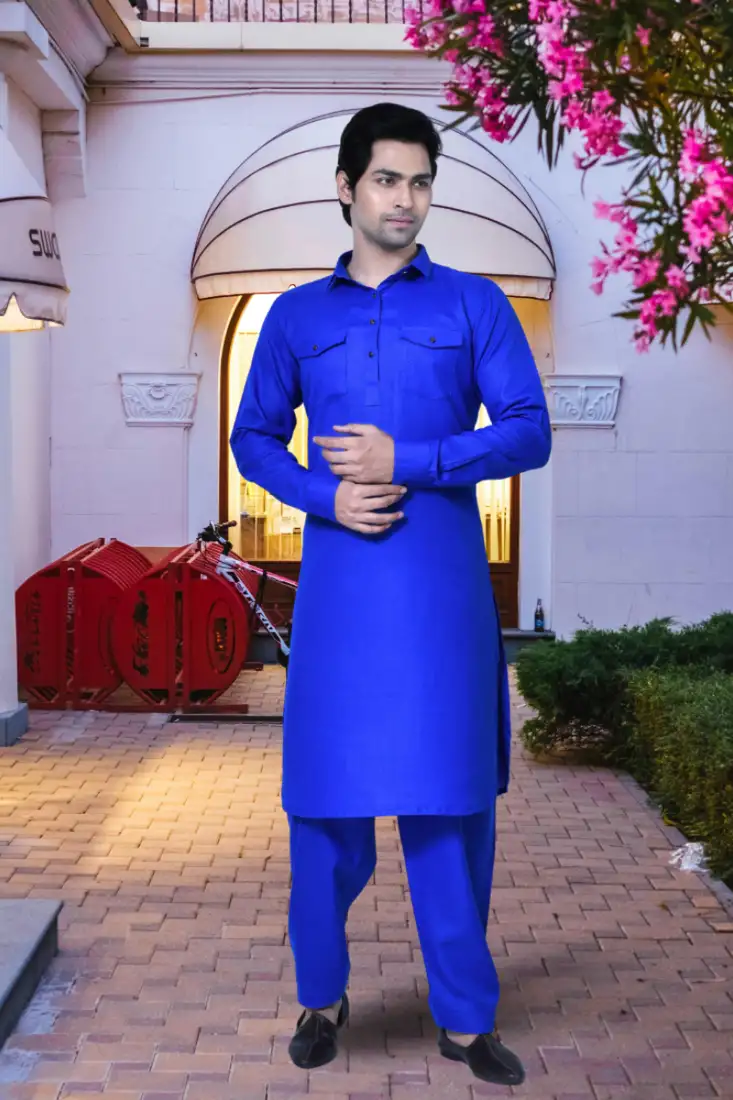 Brown embroidered art silk salwar with dupatta semi stitched