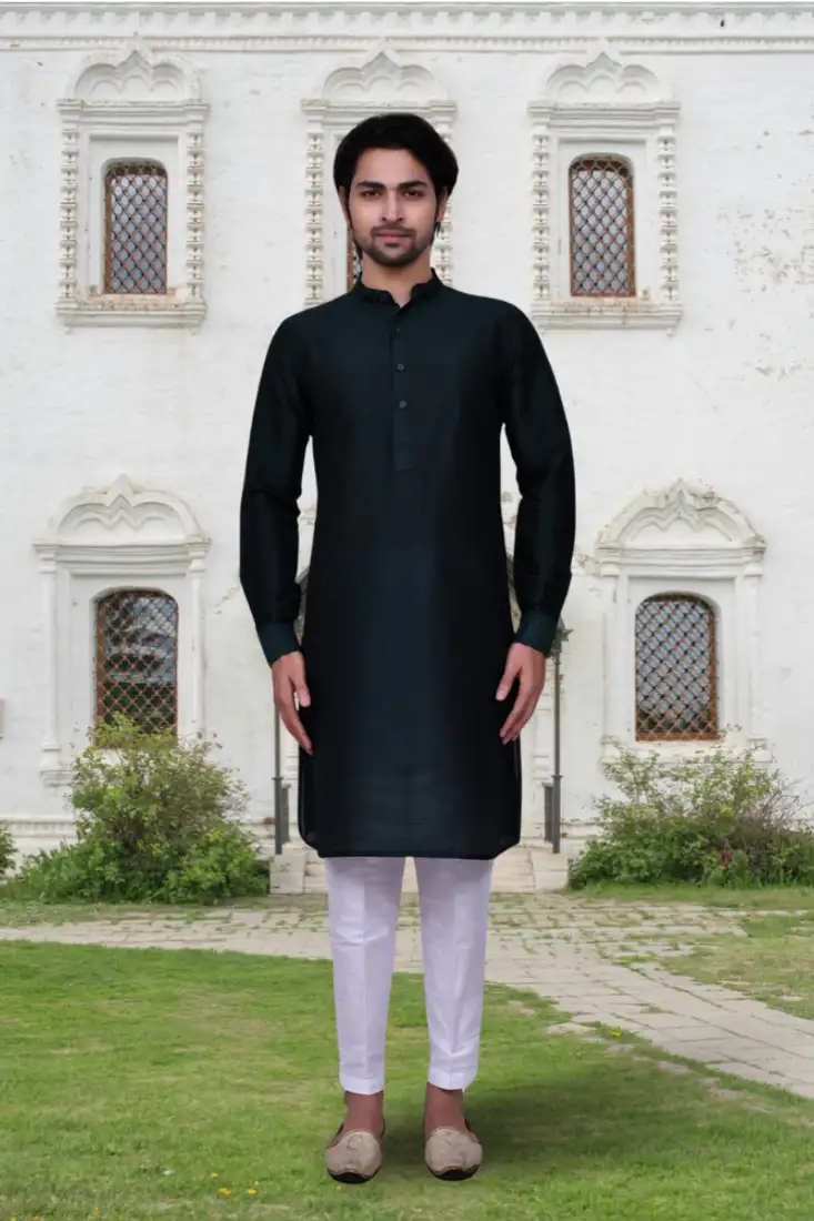 Turquoise embroidered silk blend saree with blouse