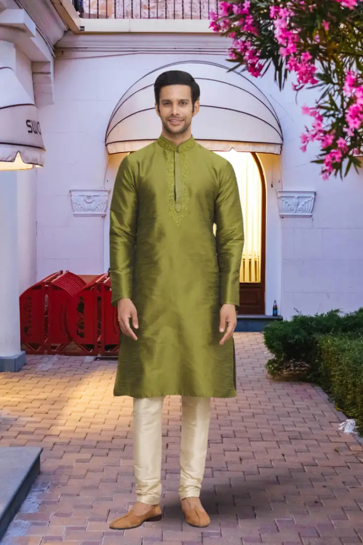 Art silk pajama kurta for mens