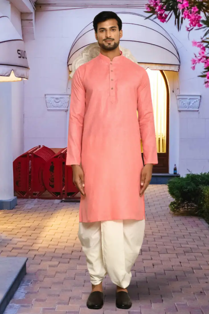 Art silk dhoti kurta for mens