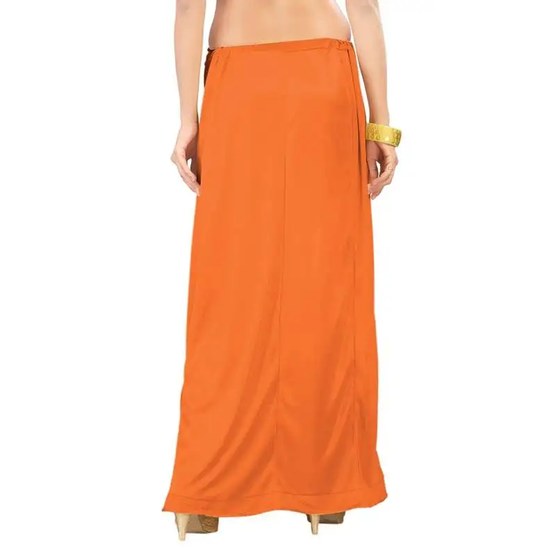 Orange satin free size petticoat