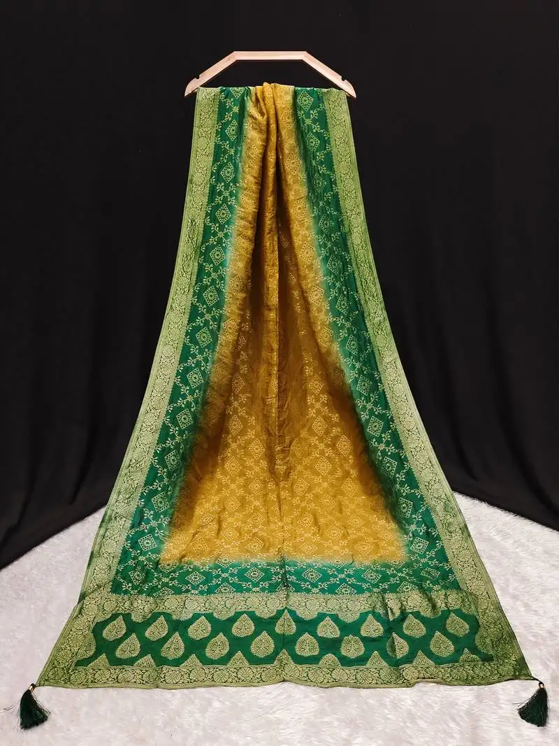 Women's banarasi silk ethnic motiff design dupatta
