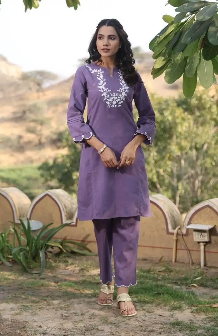 Carnation cotton kurta pant set