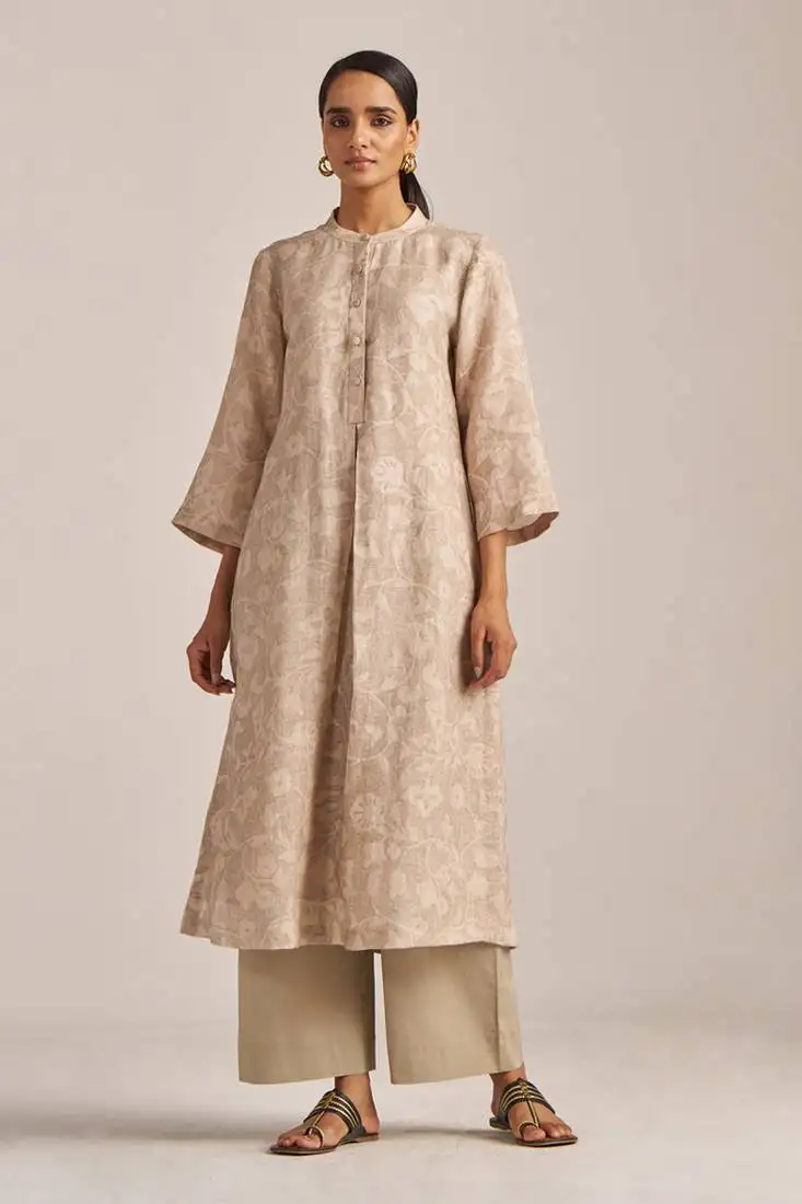 Moonlight beige linen co-ord set