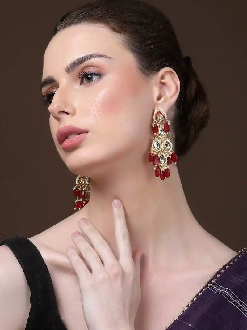 Aabshaar aag drop earring