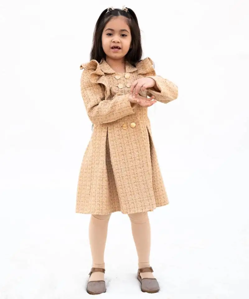 Beige tweed frock