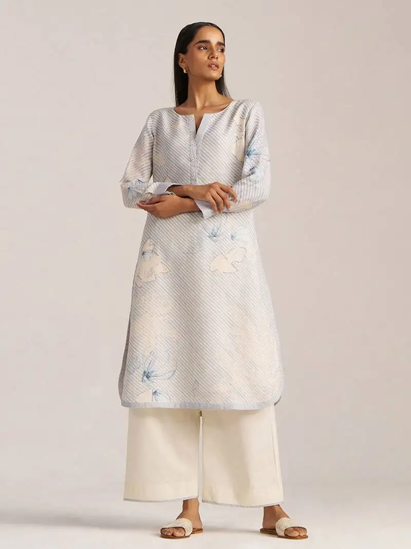 Zen blue and pristine linen co-ord set