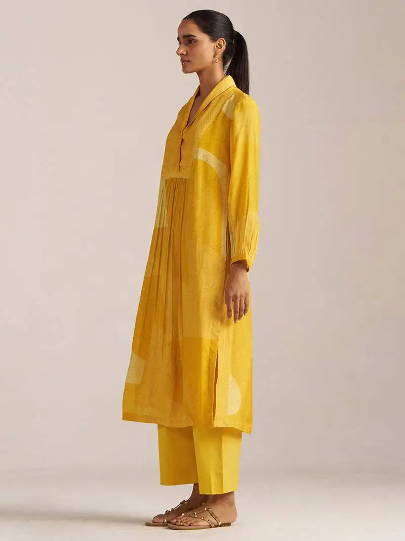 Yolk yellow kurta set